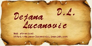 Dejana Lučanović vizit kartica